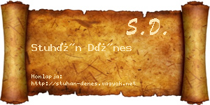 Stuhán Dénes névjegykártya